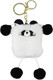 Миниатюра изображения товара Брелок Sima-Land Пушистик на кольце. Квадратная панда / 10702221 (белый)