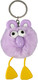 Миниатюра изображения товара Брелок Sima-Land Пушистик на кольце. Большеглазая ворона / 10702209 (сиреневый)