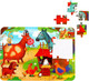 Миниатюра изображения товара Развивающая игра Puzzle Time На ферме. С раскраской / 4659721 (34эл)