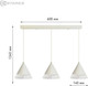 Миниатюра изображения товара Люстра Estares Lampa 21W 3R-ON/OFF-600х1340-WHITE/CLEAR-220-IP20