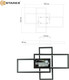 Миниатюра изображения товара Люстра Estares Sven 65W 3S-APP-550x360x80-BLACK/WHITE-220-IP20