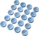 Миниатюра изображения товара Набор пуговиц Sentex P-001-11.5/2 (20шт, голубой)
