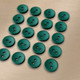 Миниатюра изображения товара Набор пуговиц Sentex P-001-11.5/2 (20шт, изумруд)
