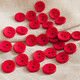 Миниатюра изображения товара Набор пуговиц Sentex P-001-11.5/2 (100шт, красный)