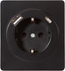Миниатюра изображения товара Розетка Kranz Round KR-78-0704-3 (оникс)