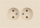 Миниатюра изображения товара Розетка INTRO Accent 6-204-02 / Б0063474 (слоновая кость)