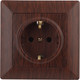 Миниатюра изображения товара Розетка INTRO Solo 4-202-10 / Б0053655 (венге)
