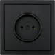 Миниатюра изображения товара Розетка Lezard Zima 704-4288-121BQC (черный бархат)