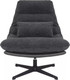 Миниатюра изображения товара Кресло мягкое Signal Felicia (Raven 18 темно-серый/черный/черный матовый)