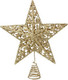 Миниатюра изображения товара Верхушка для елки Gisela Graham Arts & Crafts. Звезда пятиконечная / 20589 (золото)