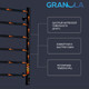 Миниатюра изображения товара Полотенцесушитель электрический GRANULA Квадро 40x60 (терморегулятор с таймером слева, черный матовый)