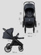 Миниатюра изображения товара Детская универсальная коляска Amarobaby Motus 2 в 1 / AB23-10MOTUS/11 (серый)