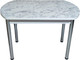 Миниатюра изображения товара Обеденный стол СВД Юнио 110-140x70 / 052Э.П15.Х (мрамор каррара/хром)