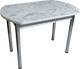 Миниатюра изображения товара Обеденный стол СВД Юнио 110-140x70 / 052Э.П15.Х (мрамор каррара/хром)