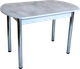 Миниатюра изображения товара Обеденный стол СВД Юнио 110-140x70 / 055Э.П16.Х (бетон/хром)