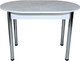 Миниатюра изображения товара Обеденный стол СВД Юнио 110-140x70 / 055О.П16.Х (бетон/хром)