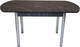 Миниатюра изображения товара Обеденный стол СВД Юнио 110-140x70 / 055Э.П20.Х (мрамор неро маркина/хром)