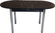 Миниатюра изображения товара Обеденный стол СВД Юнио 110-140x70 / 055О.П20.Х (мрамор неро маркина/хром)