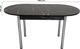 Миниатюра изображения товара Обеденный стол СВД Юнио 110-140x70 / 055О.П20.Х (мрамор неро маркина/хром)