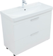 Миниатюра изображения товара Тумба под умывальник Aquanet Ирис New 100 / 339257 (белый глянцевый)