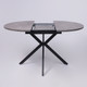Миниатюра изображения товара Обеденный стол Listvig Vega D100x135x75 (камень темный/черный)