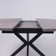 Миниатюра изображения товара Обеденный стол Listvig Vega D100x135x75 (камень темный/черный)