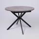 Миниатюра изображения товара Обеденный стол Listvig Vega D100x135x75 (камень темный/черный)
