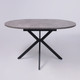 Миниатюра изображения товара Обеденный стол Listvig Vega D100x135x75 (камень темный/черный)