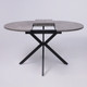 Миниатюра изображения товара Обеденный стол Listvig Vega D100x135x75 (камень темный/черный)