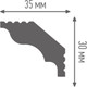 Миниатюра изображения товара Плинтус потолочный ПЛИНТЭКС D 35/30