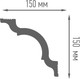 Миниатюра изображения товара Плинтус потолочный ПЛИНТЭКС I 150/150