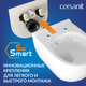 Миниатюра изображения товара Унитаз подвесной с инсталляцией Cersanit Brasko Smart CO DPL EO Slim + Vector / 68302 (c кнопкой Twins хром глянцевый)