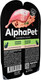 Миниатюра изображения товара Влажный корм для кошек AlphaPet Для стерилизованных с кроликом / 211015 (80г)