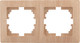 Миниатюра изображения товара Рамка для выключателей и розеток INTRO Solo 4-502-11 / Б0043416 (сосна)