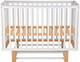 Миниатюра изображения товара Детская кроватка Polini Kids Simple 341 с маятником / 0003167-17 (белый/натуральный)