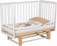 Миниатюра изображения товара Детская кроватка Polini Kids Simple 341 с маятником / 0003167-17 (белый/натуральный)