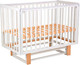 Миниатюра изображения товара Детская кроватка Polini Kids Simple 341 с маятником / 0003167-17 (белый/натуральный)