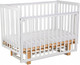 Миниатюра изображения товара Детская кроватка Polini Kids Simple 341 с маятником / 0003167-17 (белый/натуральный)
