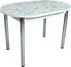 Миниатюра изображения товара Обеденный стол СВД Юнио 100х60 / 003О.П15.Х (мрамор каррара/хром)