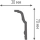 Миниатюра изображения товара Плинтус потолочный ПЛИНТЭКС J 30/70