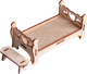 Миниатюра изображения товара Комплект аксессуаров для кукольного домика Лесная мастерская Кровать с лавочкой / 4276122