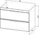 Миниатюра изображения товара Тумба под умывальник Viant Берлин Moduo 80 / VBER80MDBEL-T2YP