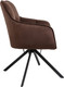 Миниатюра изображения товара Кресло мягкое AksHome Virginia Поворотное (шоколадный велюр HCJ-10/черный)