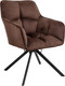 Миниатюра изображения товара Кресло мягкое AksHome Virginia Поворотное (шоколадный велюр HCJ-10/черный)