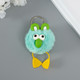 Миниатюра изображения товара Брелок Sima-Land Пушистик на кольце. Большеглазая ворона / 10702211 (зеленый)