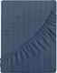 Миниатюра изображения товара Простыня Verossa Stripe на резинке 180x200x30 / 925741 (Sapphire)