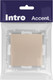 Миниатюра изображения товара Выключатель INTRO Accent 6-101-04 / Б0063464 (шампань)