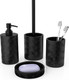 Миниатюра изображения товара Стакан для зубной щетки и пасты FORA Delicate Black FOR-DLB044