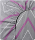 Миниатюра изображения товара Простыня Этель Сиренево-серые зигзаги на резинке / 10801853