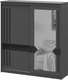 Миниатюра изображения товара Шкаф-купе NN мебель К №25 2.0м Блэк Лайт (графит серый/лакобель/черный матовый)